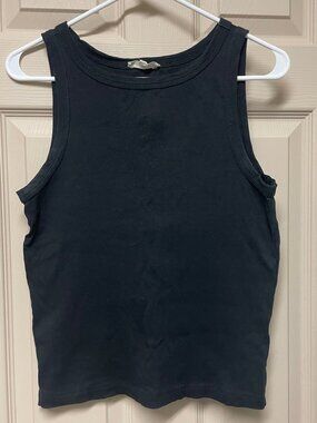 Madewell Womens (Re)generative Cotton Ribbed Cutaway Tank